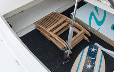 33 OBX, lazarette storage