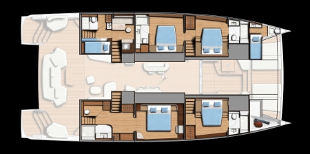 4 Cabin (plus crew) Layout