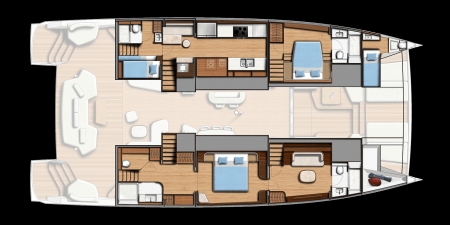 2 Cabin (plus crew) - Owner's Layout