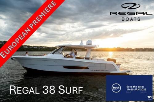 European Premiere of the Regal 38 Surf at the Düsseldorf boatshow