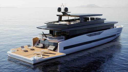 GX42 superyacht in assosication with Greenline Yachts